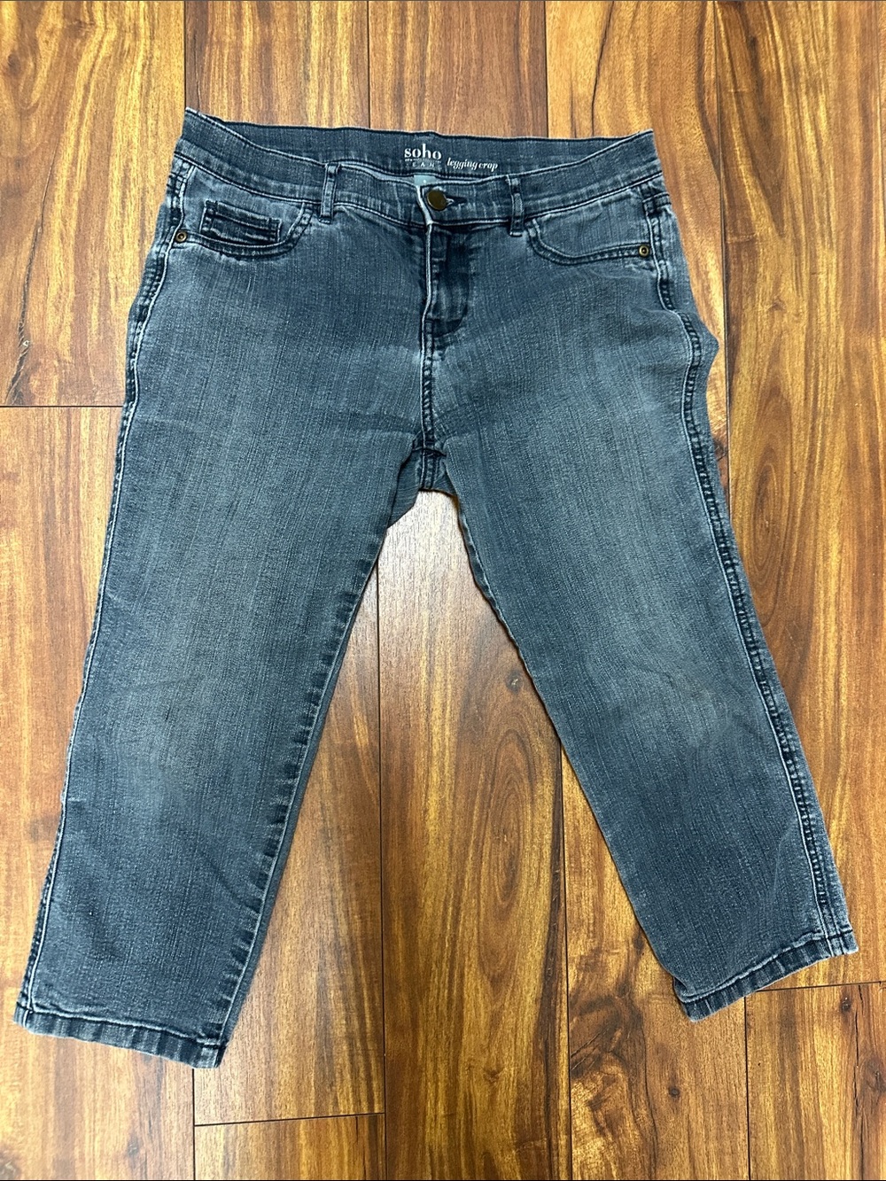 Soho Black Washed Crop Jeans ny & co size 6